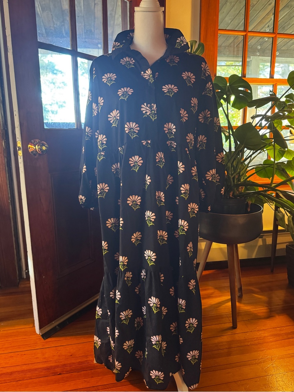 Anthropologie/ Maeve Bettina Tiered Shirt Dress